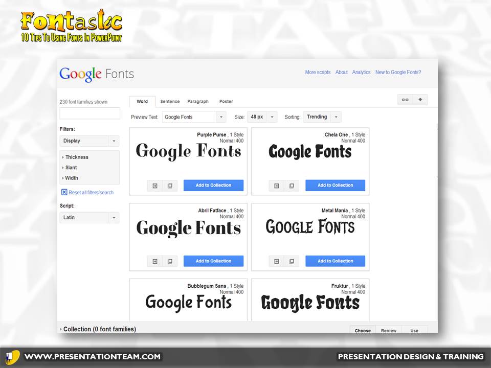 what are the best fonts to use in a powerpoint presentation